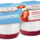 Yogur original Danone pack 2 con fresas
