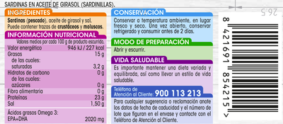 Sardinilla en aceite de girasol Alipende 62g