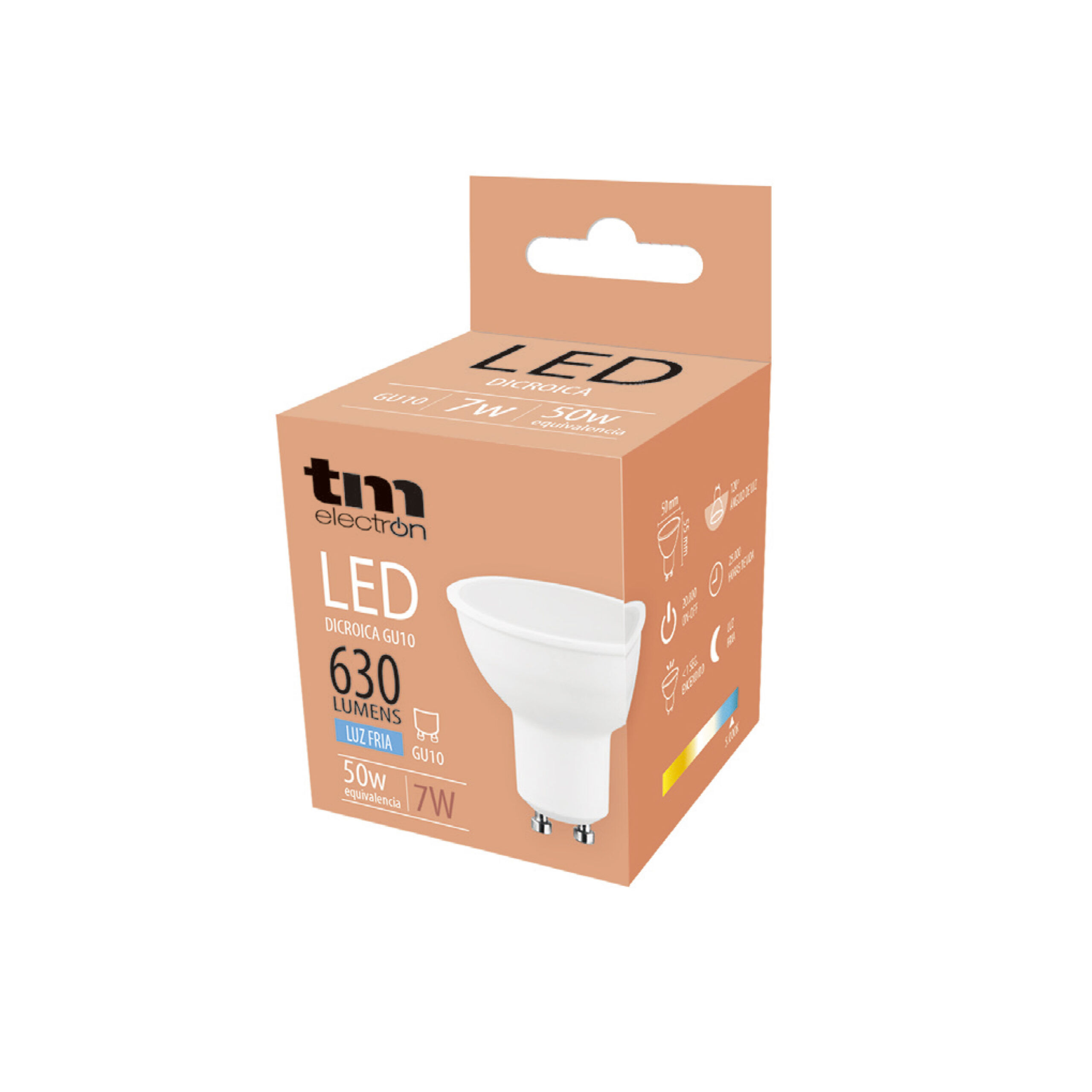 Bombilla Led Dicroica GU10 TM 7W Fría