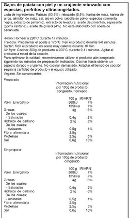 Patatas fritas gajo McCain 750g rustic