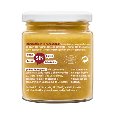 Alimento infantil ecol&oacute;gico de ternera con verduras Smileat 230 g