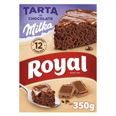 Preparado de tarta chocolate Milka Royal 350g