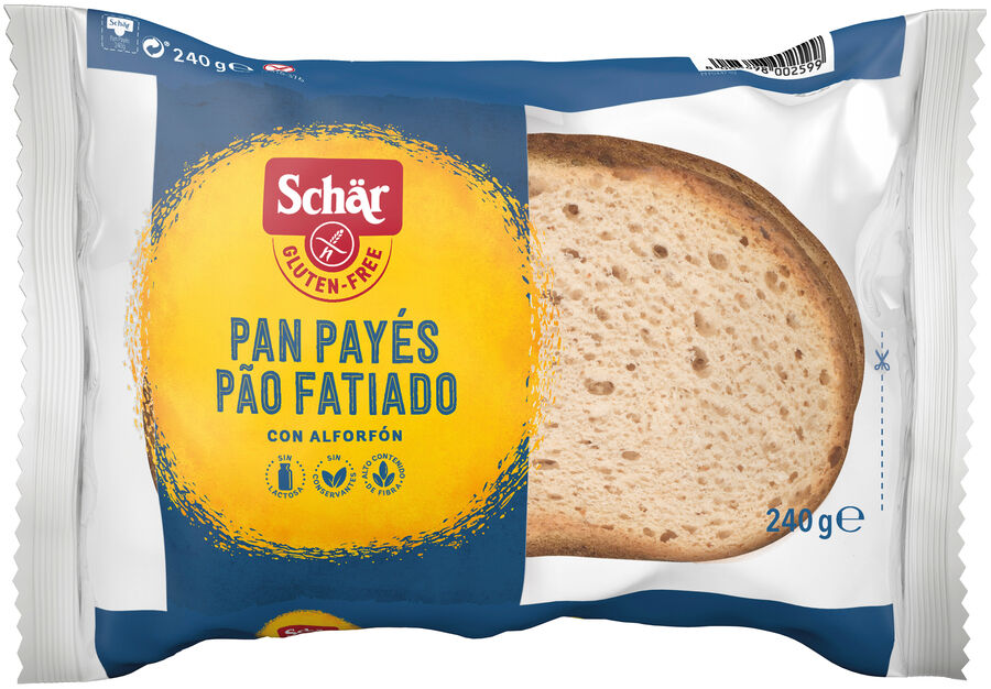 Pan payés Schar 240g sin gluten