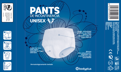 Pants de incontinencia unisex Bodyplus talla mediana