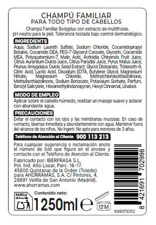 Champ&uacute; Bodyplus 1,25l familiar
