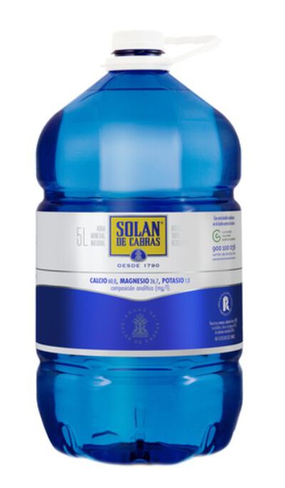 Agua Sol&aacute;n de Cabras 5l azul