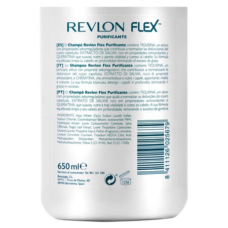 Champú Flex 650ml purificante con keratina