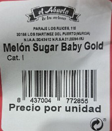 Mel&oacute;n amarillo pieza 1,2kg