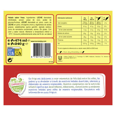 Helado Frigopie Frigo 6 uds