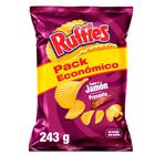 Patatas fritas onduladas sabor jam&oacute;n Ruffles 243g