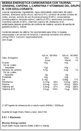 Monster Energy Lando Norris Zero Sugar 500ml Lata