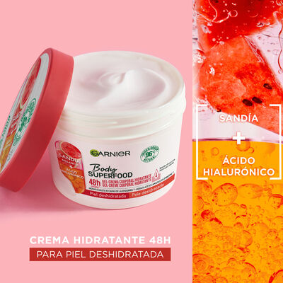 Crema Corporal Garnier 380Ml Con Sandia Y Ácido Hialurónico Piel Deshidratada