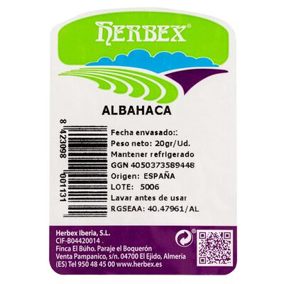 Albahaca bolsa 20g