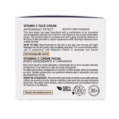 Crema facial Babaria 50 ml Vitamina C Antioxidante+Luminosidad