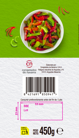 Mezcla de pimientos rojos y verdes Alipende 450g