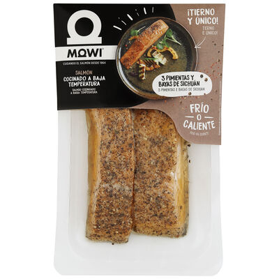 Salmón baja temperatura con 3 pimientas Mowi 220g aprox