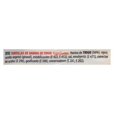 Tortilla trigo Mexican Gold fajita 320g