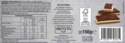 Pralin&eacute; de tres chocolates Alipende 150g