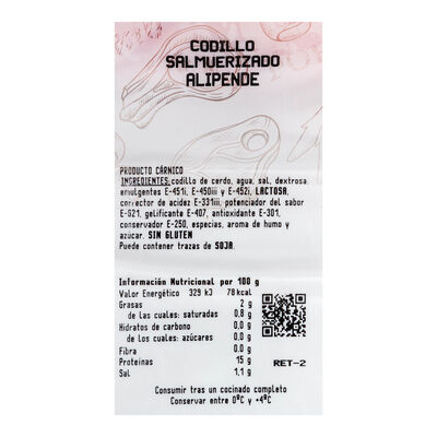 Codillo salmuerizado Alipende 1,35kg aproximadamente