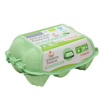 Huevos ecológicos Alipende 6u "clase m-l"