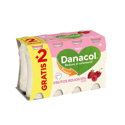 Reductor De Colesterol Liquido Sin Gluten Sin Azucares Añadidos Danacol Pack 6 Frutos Rojos
