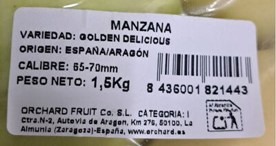 Manzana golden bolsa 1,5k