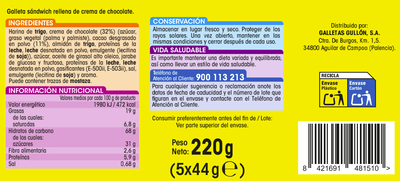 Galletas de chocolate min rellenas Alipende 220g