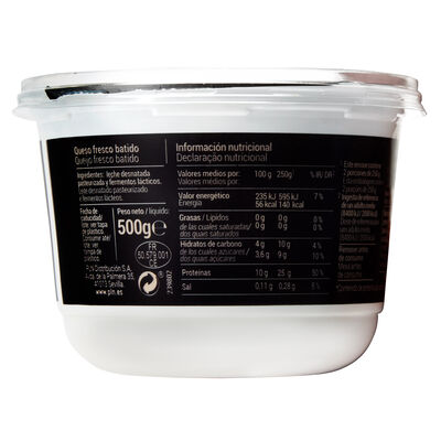 Queso fresco batido 25g proteínas 0% materia grasa Margui 500g