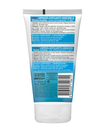 Gel facial limpiador Garnier 150ml pure active