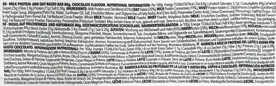 Barrita de proteinas whey con sabor a avena y chocolate Prozis 80g