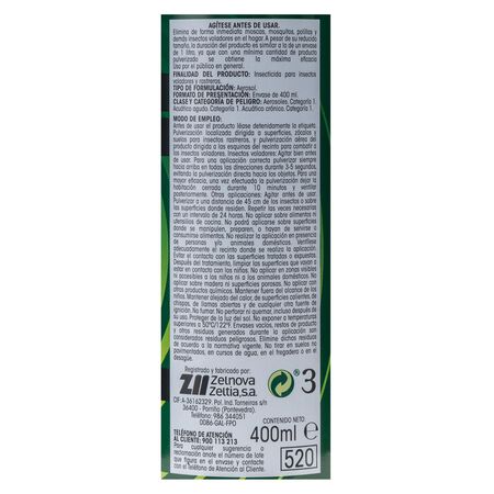Insecticida concentrado Lanta spray 520ml hogar