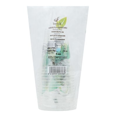 Vasos de plástico Betik 15 uds 220cc compostables