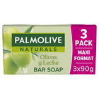 Jab&oacute;n en pastilla Palmolive Moisture Care Olive con extractos de oliva 3x90g