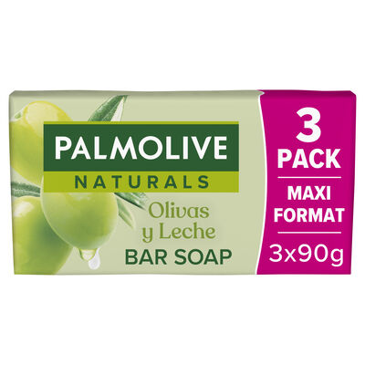 Jab&oacute;n en pastilla Palmolive Moisture Care Olive con extractos de oliva 3x90g