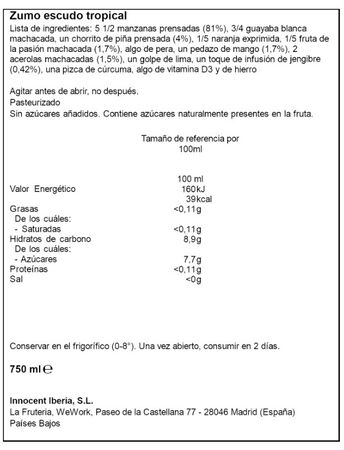 Zumo refrigerado Escudo Tropical 750ml