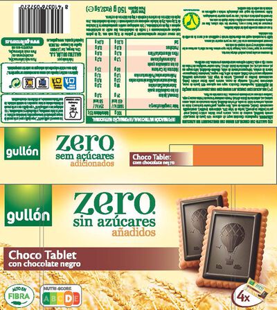 Galleta chocolate negro sin az&uacute;car Gull&oacute;n 150g