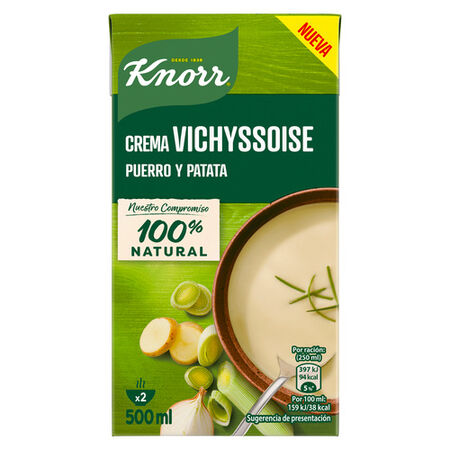 Crema vichyssoise Knorr 500ml con puerro y patata