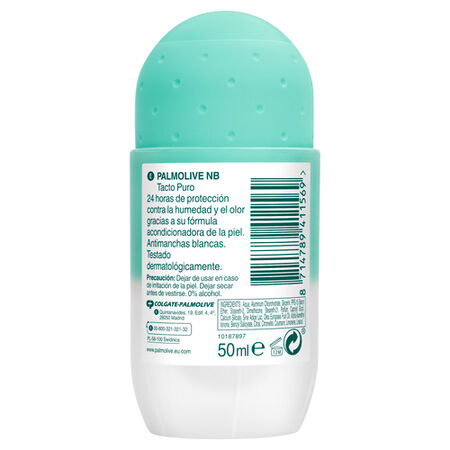 Desodorante en roll-on NB 50ml tacto puro con extracto de pura leche