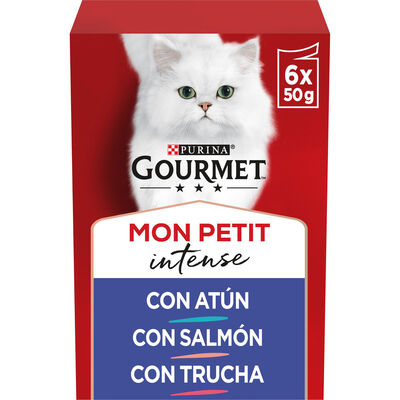 Comida h&uacute;meda gato Purina Gourmet mon petit pack 6
