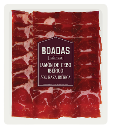Jam&oacute;n de cebo 50% ib&eacute;rico Boadas 90g en lonchas