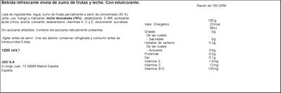 Zumo tropical con leche Don Sim&oacute;n pack 6 zero