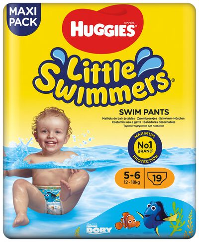 Pañales bañador Huggies Little Swimmers 12-18kg 19 uds