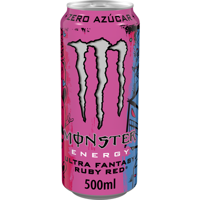 Bebida energ&eacute;tica lata ultra fantasy Ruby Red Monster Energy 500 ml