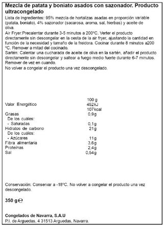 Stick asado de patata y boniato Verleal 350g