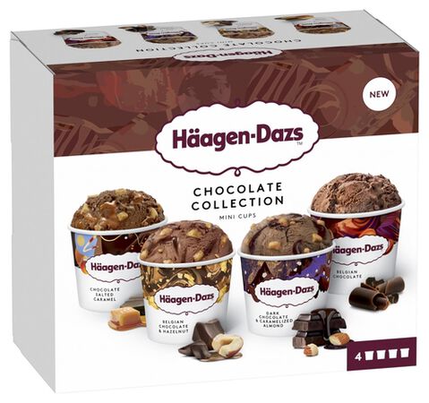 Helado Häagen-Dazs pack 4 chocolate collection