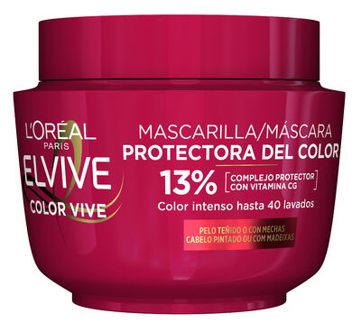 Mascarilla capilar protectora Elvive 310ml Color Vive cabello teñido
