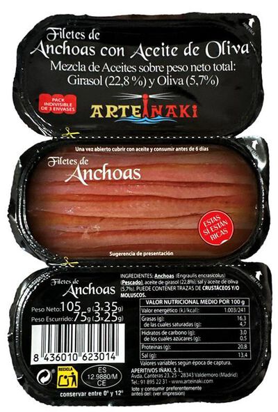 Anchoa en aceite de oliva Arteiñaki P3
