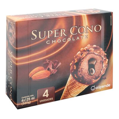 Helado supercono Alipende 4 uds chocolate