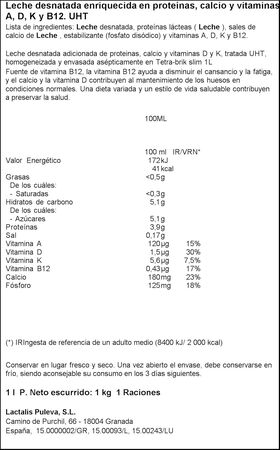 Leche Puleva calcio 1l desnatada