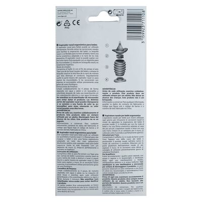 Aspirador nasal Tigex de silicona